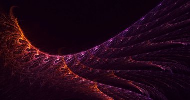 3B soyut renkli fraktal ışık arkaplanı oluşturma