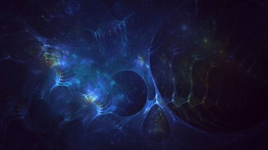 3D görüntüleme soyut mavi teknoloji fraktal arkaplan