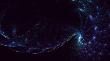 Soyut çok renkli fraktal ışık arkaplanı 3B görüntüleme