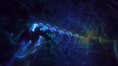 Soyut çok renkli fraktal ışık arkaplanı 3B görüntüleme