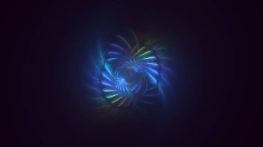 Soyut çok renkli fraktal ışık arkaplanı 3B görüntüleme