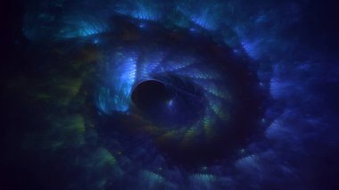 Soyut çok renkli fraktal ışık arkaplanı 3B görüntüleme