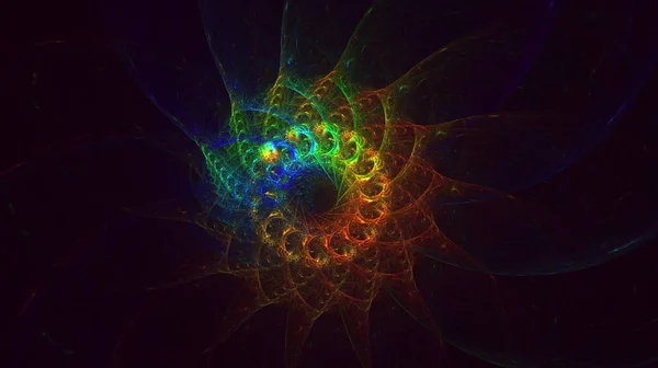 Representación Fondo Luz Fractal Multicolor Abstracto — Foto de Stock