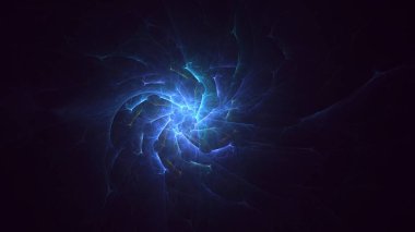 Soyut çok renkli fraktal ışık arkaplanı 3B görüntüleme