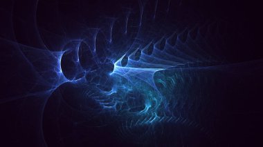 Soyut çok renkli fraktal ışık arkaplanı 3B görüntüleme