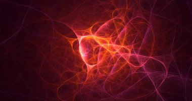 Soyut çok renkli fraktal ışık arkaplanı 3B görüntüleme