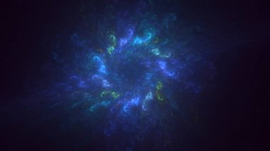 Soyut mandala fraktal arkaplanı 3B biçimlendiriliyor