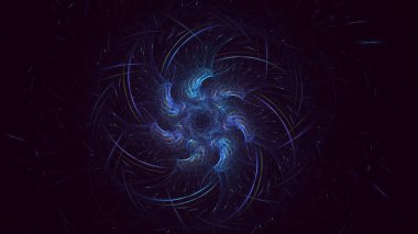 3D, soyut çok renkli teknoloji fraktal ışık arkaplanı oluşturuluyor