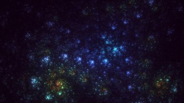 3D, soyut çok renkli teknoloji fraktal ışık arkaplanı oluşturuluyor