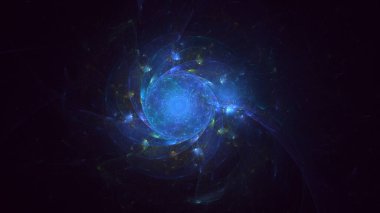 3B soyut renkli fraktal ışık arkaplanı oluşturma