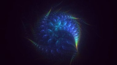 3B soyut renkli fraktal ışık arkaplanı oluşturma