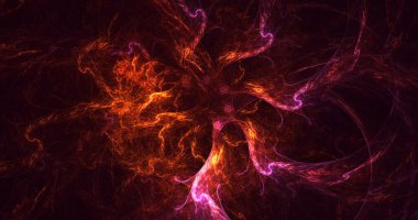 3B soyut renkli fraktal ışık arkaplanı oluşturma