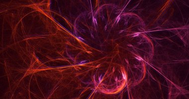 Soyut çok renkli fraktal ışık arkaplanı 3B görüntüleme