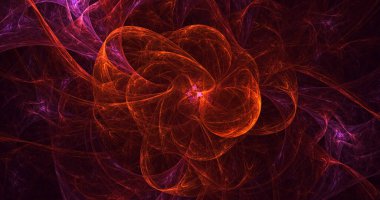 Soyut çok renkli fraktal ışık arkaplanı 3B görüntüleme