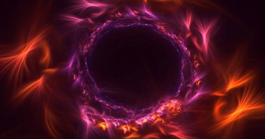 Soyut çok renkli fraktal ışık arkaplanı 3B görüntüleme