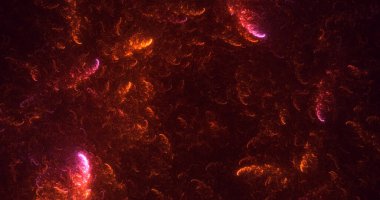 Soyut çok renkli fraktal ışık arkaplanı 3B görüntüleme