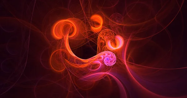 Rendering Abstract Multicolor Fractal Light Background — Stock Photo, Image