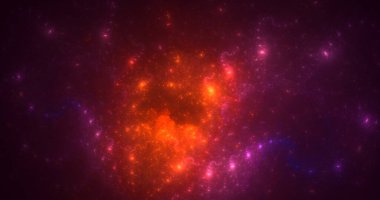 3D, soyut çok renkli teknoloji fraktal ışık arkaplanı oluşturuluyor