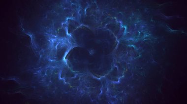 3D, soyut çok renkli teknoloji fraktal ışık arkaplanı oluşturuluyor