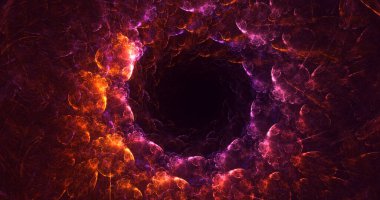 3D, soyut çok renkli teknoloji fraktal ışık arkaplanı oluşturuluyor