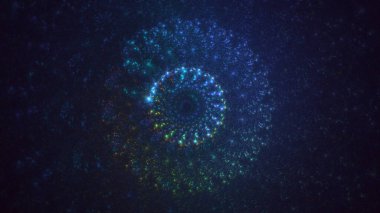 3D görüntüleme teknolojisi soyut fraktal arkaplan