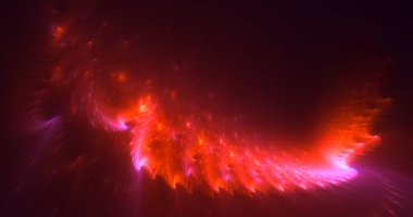 3D görüntüleme teknolojisi soyut fraktal arkaplan