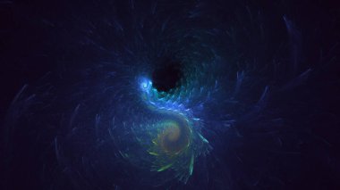 3D görüntüleme teknolojisi soyut fraktal arkaplan