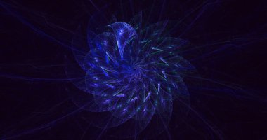 3D görüntüleme teknolojisi soyut fraktal arkaplan