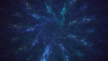 3D görüntüleme teknolojisi soyut fraktal arkaplan