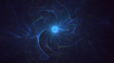 3B soyut renkli fraktal ışık arkaplanı oluşturma