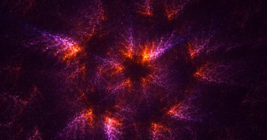 3B soyut renkli fraktal ışık arkaplanı oluşturma