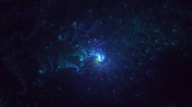 3B soyut renkli fraktal ışık arkaplanı oluşturma