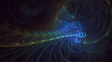 3B soyut renkli fraktal ışık arkaplanı oluşturma