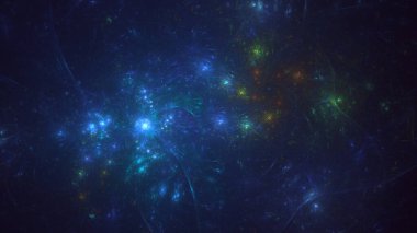 3B soyut renkli fraktal ışık arkaplanı oluşturma