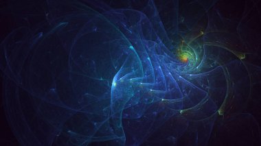 3B soyut renkli fraktal ışık arkaplanı oluşturma