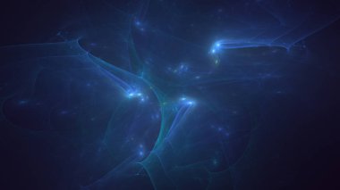 Soyut fraktal ışık arkaplanı 3 boyutlu oluşturuluyor