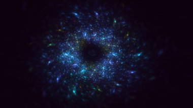 Soyut fraktal ışık arkaplanı 3 boyutlu oluşturuluyor