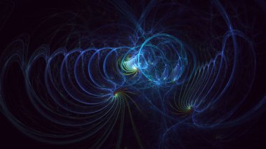 3B soyut renkli fraktal ışık arkaplanı oluşturma