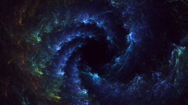 3B soyut renkli fraktal ışık arkaplanı oluşturma