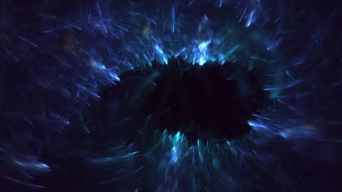 Soyut fraktal ışık arkaplanı 3 boyutlu oluşturuluyor