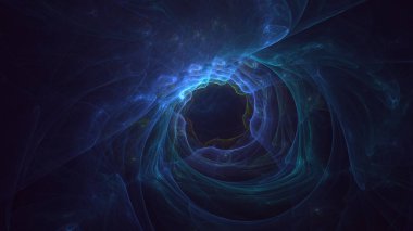 Soyut fraktal ışık arkaplanı 3 boyutlu oluşturuluyor