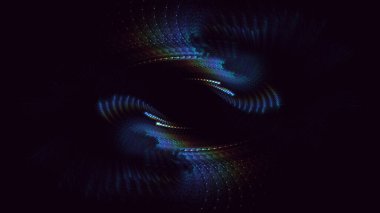 Soyut fraktal ışık arkaplanı 3 boyutlu oluşturuluyor