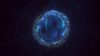 3B soyut yuvarlak ışık arkaplanı oluşturma