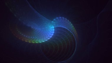 3D, soyut çok renkli teknoloji fraktal ışık arkaplanı oluşturuluyor