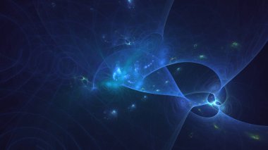 3D, soyut çok renkli teknoloji fraktal ışık arkaplanı oluşturuluyor