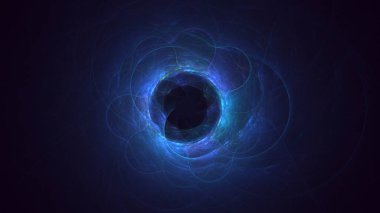 Soyut fraktal ışık arkaplanı 3 boyutlu oluşturuluyor