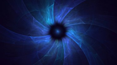 Soyut fraktal ışık arkaplanı 3 boyutlu oluşturuluyor