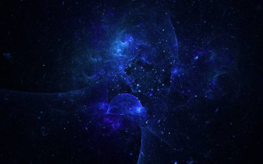 Soyut fraktal ışık arkaplanı 3 boyutlu oluşturuluyor