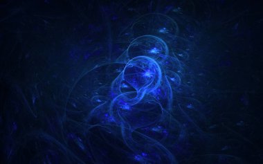 Soyut fraktal ışık arkaplanı 3 boyutlu oluşturuluyor
