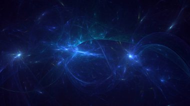 Soyut fraktal ışık arkaplanı 3 boyutlu oluşturuluyor